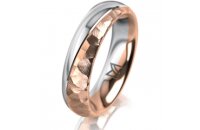 Ring 18 Karat Rotgold/950 Platin 5.0 mm diamantmatt