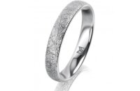 Ring 18 Karat Weissgold 3.5 mm kristallmatt