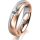 Ring 18 Karat Rotgold/950 Platin 5.0 mm l&auml;ngsmatt 1 Brillant G vs 0,110ct