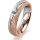 Ring 18 Karat Rotgold/950 Platin 5.0 mm kristallmatt 1 Brillant G vs 0,110ct