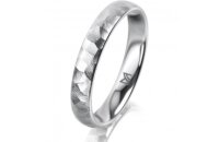 Ring 18 Karat Weissgold 3.5 mm diamantmatt