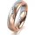 Ring 18 Karat Rotgold/950 Platin 5.0 mm sandmatt 5 Brillanten G vs Gesamt 0,035ct