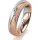 Ring 18 Karat Rotgold/950 Platin 5.0 mm kreismatt 5 Brillanten G vs Gesamt 0,035ct