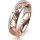 Ring 18 Karat Rotgold/950 Platin 5.0 mm diamantmatt 5 Brillanten G vs Gesamt 0,055ct