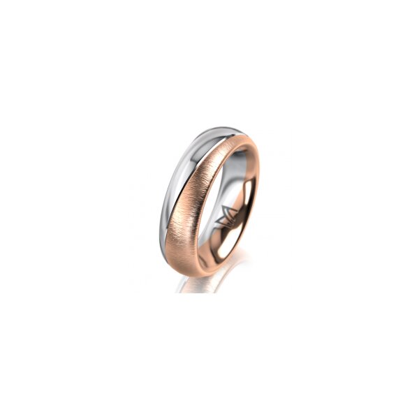 Ring 18 Karat Rotgold/950 Platin 5.5 mm sandmatt