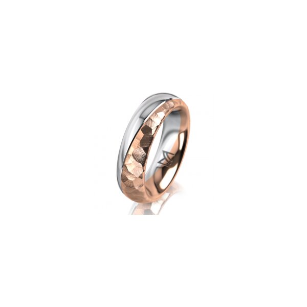 Ring 18 Karat Rotgold/950 Platin 5.5 mm diamantmatt