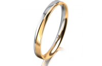 Ring 18 Karat Gelbgold/950 Platin 2.5 mm poliert