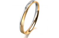 Ring 18 Karat Gelbgold/950 Platin 2.5 mm sandmatt