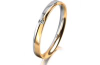 Ring 18 Karat Gelbgold/950 Platin 2.5 mm poliert 1...