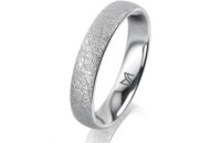 Ring 18 Karat Weissgold 4.0 mm kreismatt