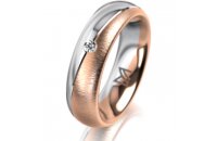 Ring 18 Karat Rotgold/950 Platin 5.5 mm sandmatt 1...