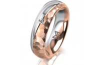 Ring 18 Karat Rotgold/950 Platin 5.5 mm diamantmatt 1...