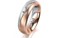 Ring 18 Karat Rotgold/950 Platin 5.5 mm sandmatt 1...