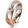 Ring 18 Karat Rotgold/950 Platin 5.5 mm längsmatt 1 Brillant G vs 0,110ct