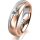 Ring 18 Karat Rotgold/950 Platin 5.5 mm l&auml;ngsmatt 1 Brillant G vs 0,110ct