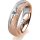 Ring 18 Karat Rotgold/950 Platin 5.5 mm kreismatt 1 Brillant G vs 0,110ct