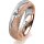 Ring 18 Karat Rotgold/950 Platin 5.5 mm kristallmatt 1 Brillant G vs 0,110ct