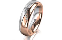 Ring 18 Karat Rotgold/950 Platin 5.5 mm poliert 5...