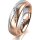 Ring 18 Karat Rotgold/950 Platin 5.5 mm längsmatt 5 Brillanten G vs Gesamt 0,045ct