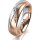 Ring 18 Karat Rotgold/950 Platin 5.5 mm l&auml;ngsmatt 5 Brillanten G vs Gesamt 0,045ct