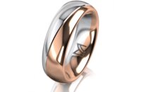 Ring 18 Karat Rotgold/950 Platin 6.0 mm poliert