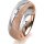 Ring 18 Karat Rotgold/950 Platin 6.0 mm kristallmatt 1 Brillant G vs 0,025ct