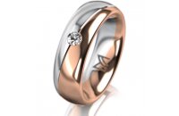 Ring 18 Karat Rotgold/950 Platin 6.0 mm poliert 1...