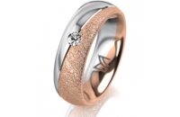 Ring 18 Karat Rotgold/950 Platin 6.0 mm kreismatt 1...