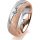 Ring 18 Karat Rotgold/950 Platin 6.0 mm kreismatt 1 Brillant G vs 0,065ct