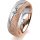 Ring 18 Karat Rotgold/950 Platin 6.0 mm kristallmatt 1 Brillant G vs 0,065ct