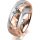 Ring 18 Karat Rotgold/950 Platin 6.0 mm diamantmatt 1 Brillant G vs 0,065ct