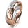 Ring 18 Karat Rotgold/950 Platin 6.0 mm poliert 3 Brillanten G vs Gesamt 0,060ct