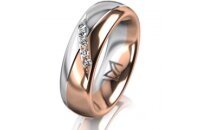Ring 18 Karat Rotgold/950 Platin 6.0 mm poliert 5...