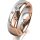 Ring 18 Karat Rotgold/950 Platin 6.0 mm poliert 5 Brillanten G vs Gesamt 0,080ct