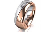 Ring 18 Karat Rotgold/950 Platin 7.0 mm poliert