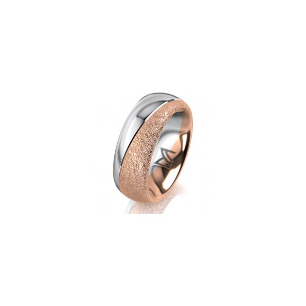 Ring 18 Karat Rotgold/950 Platin 7.0 mm kreismatt
