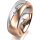Ring 18 Karat Rotgold/950 Platin 7.0 mm längsmatt 1 Brillant G vs 0,025ct
