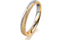 Ring 18 Karat Gelbgold/950 Platin 3.0 mm kreismatt