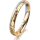 Ring 18 Karat Gelbgold/950 Platin 3.0 mm diamantmatt