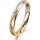 Ring 18 Karat Gelbgold/950 Platin 3.0 mm längsmatt 1 Brillant G vs 0,025ct