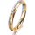 Ring 18 Karat Gelbgold/950 Platin 3.0 mm l&auml;ngsmatt 1 Brillant G vs 0,025ct