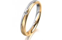 Ring 18 Karat Gelbgold/950 Platin 3.0 mm sandmatt 1...