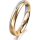 Ring 18 Karat Gelbgold/950 Platin 3.5 mm l&auml;ngsmatt