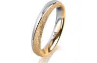 Ring 18 Karat Gelbgold/950 Platin 3.5 mm kreismatt