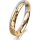 Ring 18 Karat Gelbgold/950 Platin 3.5 mm diamantmatt