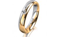 Ring 18 Karat Gelbgold/950 Platin 4.0 mm poliert 1...