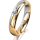 Ring 18 Karat Gelbgold/950 Platin 4.0 mm poliert 1 Brillant G vs 0,065ct