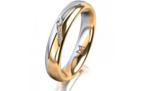 Ring 18 Karat Gelbgold/950 Platin 4.0 mm poliert 4...