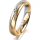 Ring 18 Karat Gelbgold/950 Platin 4.0 mm l&auml;ngsmatt 4 Brillanten G vs Gesamt 0,020ct