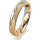 Ring 18 Karat Gelbgold/950 Platin 4.0 mm kreismatt 4 Brillanten G vs Gesamt 0,020ct